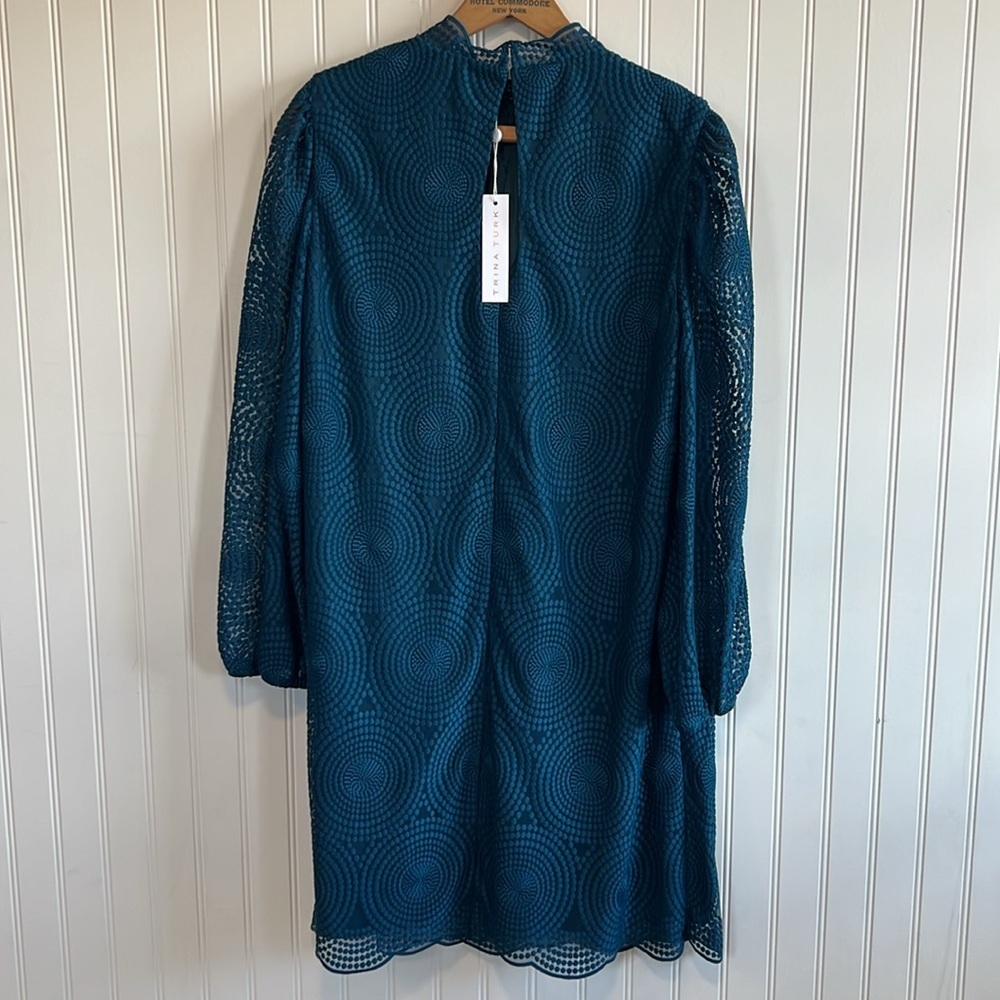 Trina Turk Dress women size 8 palm colony dress textured do minidress NWT‎ $378 - Picture 6 of 13